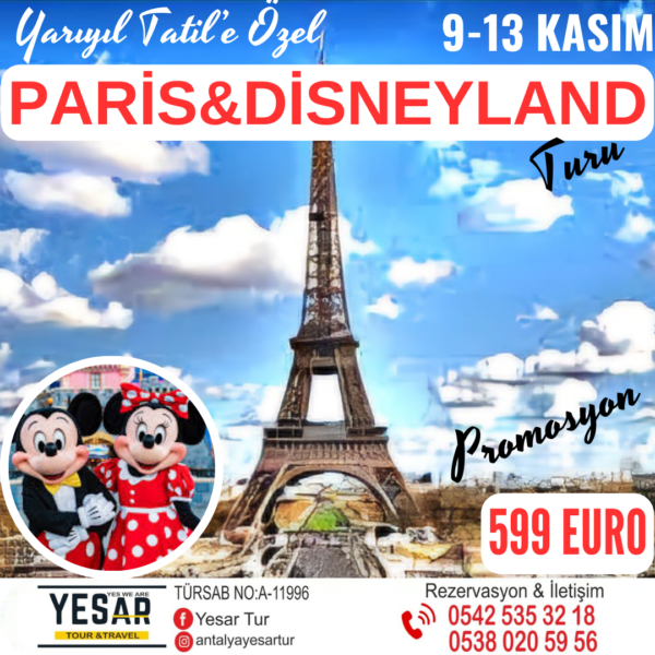 PARİS/DİSNEYLAND TURU