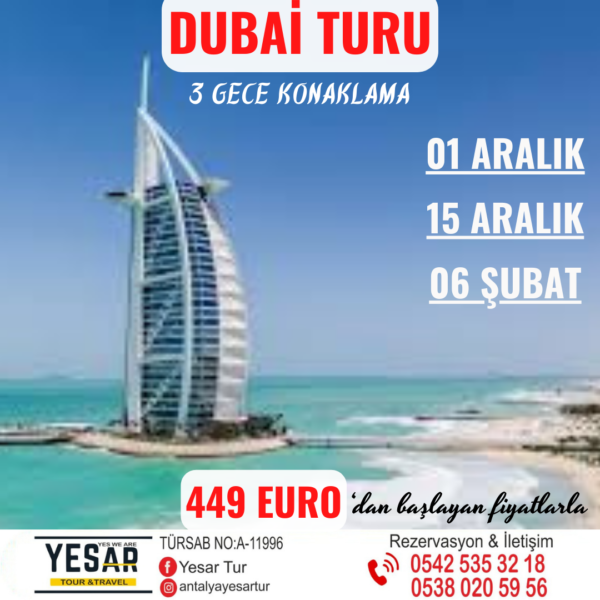 DUBAİ TURU (ARALIK-ŞUBAT)