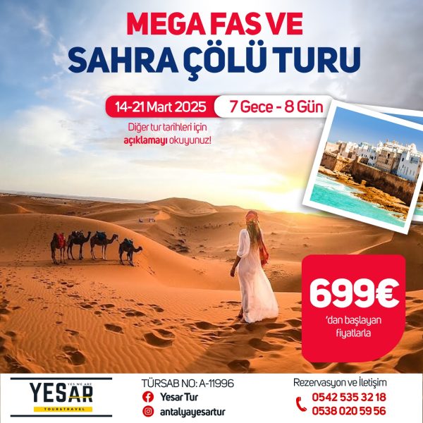 MEGA FAS & SAHRA ÇÖLÜ TURU (VİZESİZ)