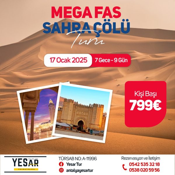 MEGA FAS & SAHRA ÇÖLÜ TURU (VİZESİZ)