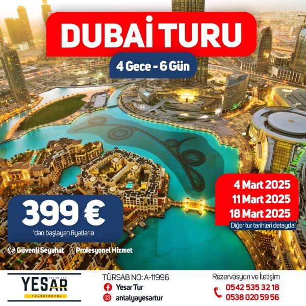 ANTALYA'DAN DUBAİ TURU