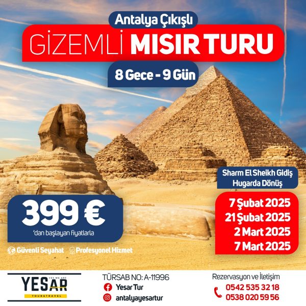 MEGA PROMOSYON BAŞTANBAŞA GİZEMLİ MISIR TURU