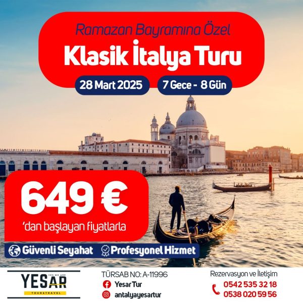 KLASİK İTALYA PROMO TURU