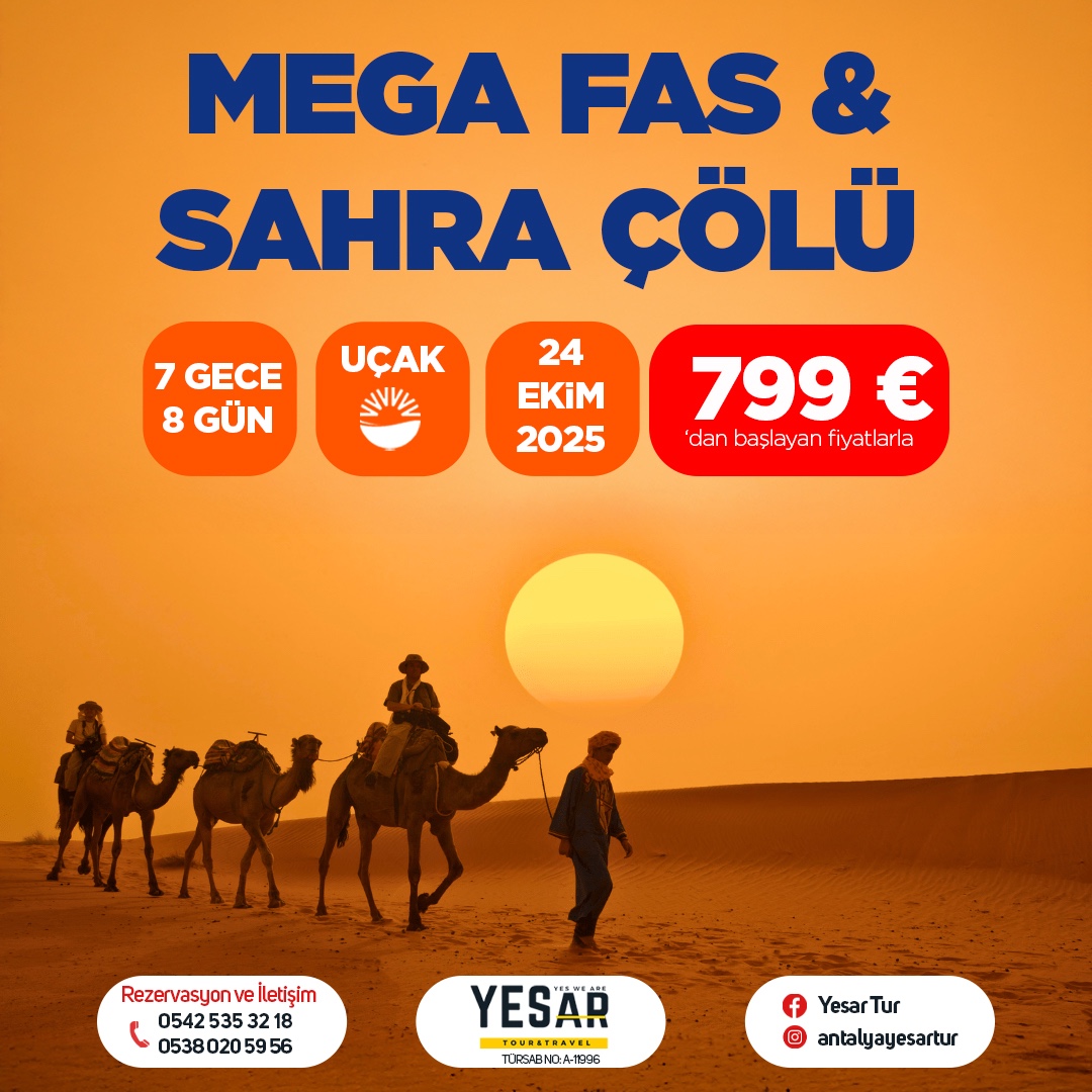 MEGA FAS & SAHRA ÇÖLÜ TURU (VİZESİZ)
